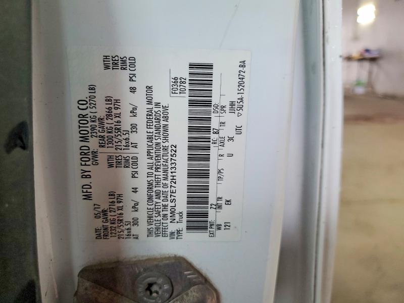 68066236 :رقم المزاد ، NM0LS7E72H1337522 vin ، 2017 Ford Transit Connect مزاد بيع