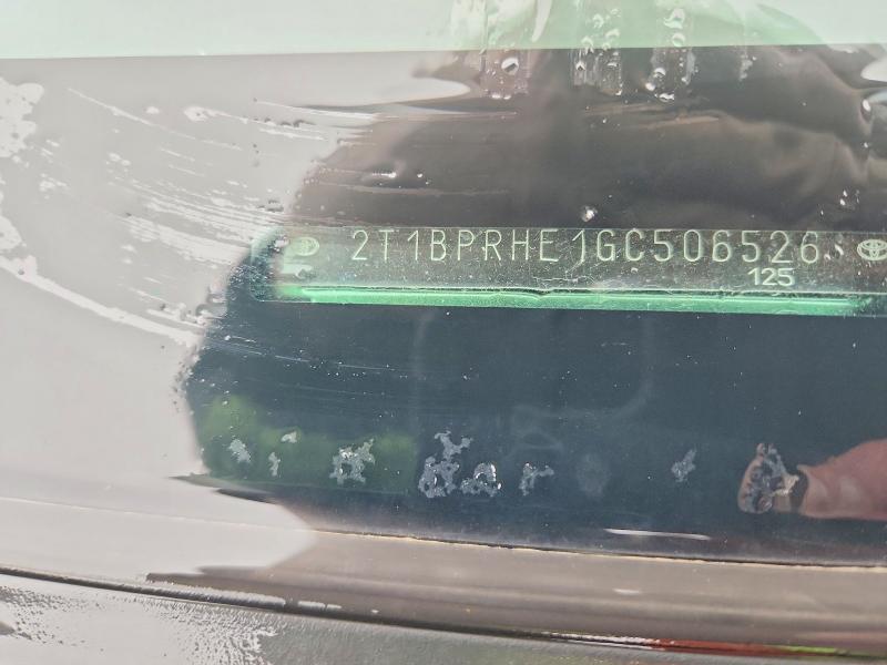 Продаж на аукціоні авто 2016 Toyota Corolla, vin: 2T1BPRHE1GC506526, номер лоту: 48347916