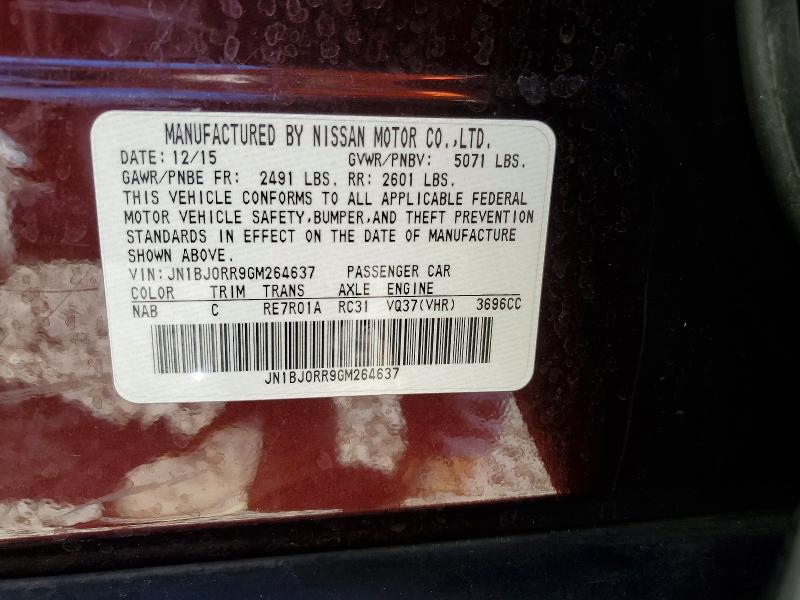 Auction sale of the 2016 Infiniti Qx50, vin: JN1BJ0RR9GM264637, lot number: 49011876