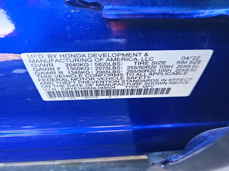 Aukcja sprzedaży 2022 Acura Mdx, vin: 5J8YE1H05NL048504, numer aukcji: 51246296