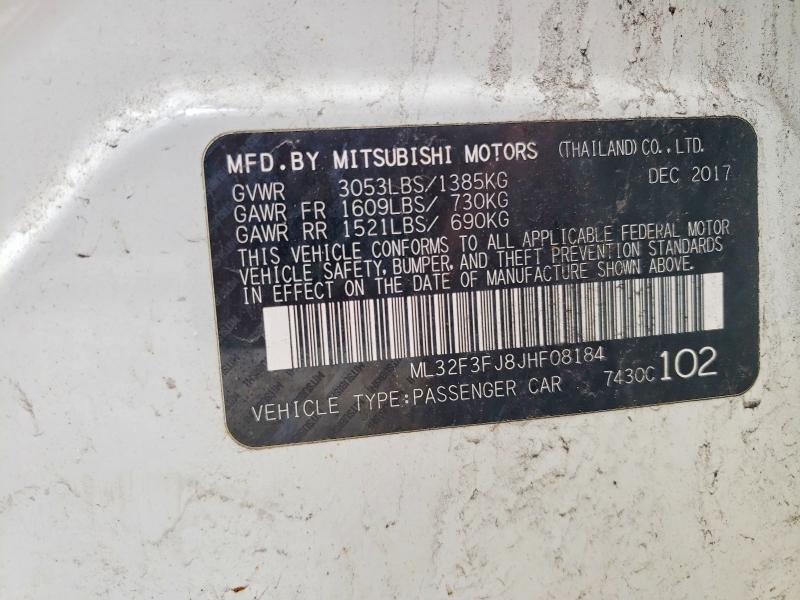 Aukcja sprzedaży 2018 Mitsubishi Mirage, vin: ML32F3FJ8JHF08184, numer aukcji: 49068596