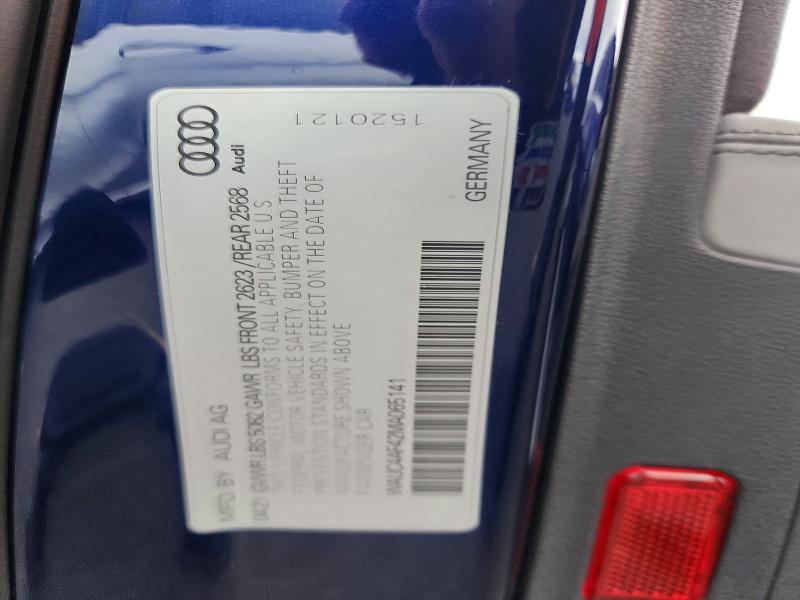 Продаж на аукціоні авто 2021 Audi S4, vin: WAUC4AF42MA065141, номер лоту: 48819996