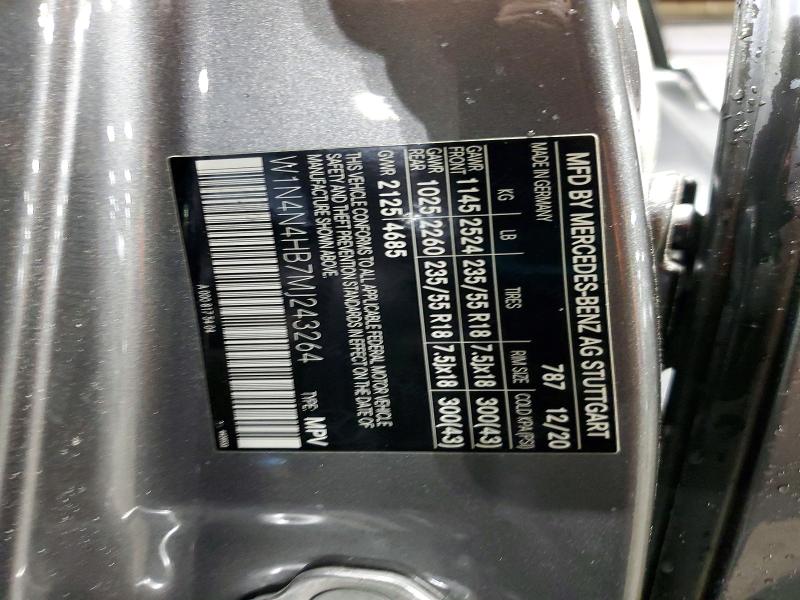 50492626 :رقم المزاد ، W1N4N4HB7MJ243264 vin ، 2021 Mercedes-benz Gla مزاد بيع