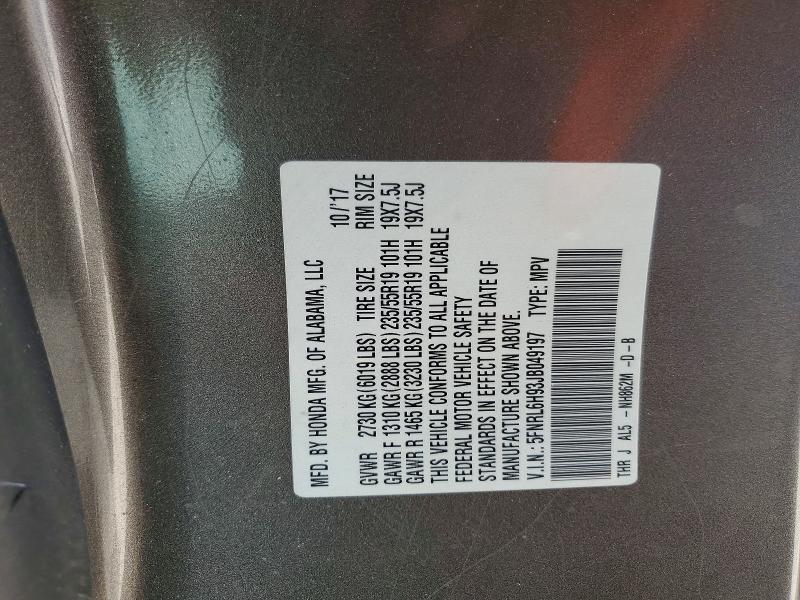 Продаж на аукціоні авто 2018 Honda Odyssey, vin: 5FNRL6H93JB049197, номер лоту: 48253096