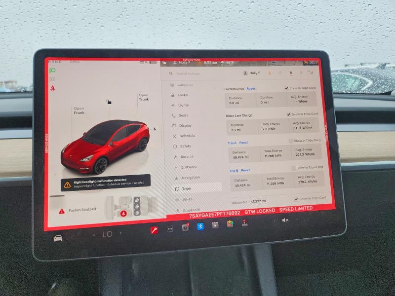 Aukcja sprzedaży 2023 Tesla Model Y, vin: 7SAYGAEE7PF776892, numer aukcji: 48352196