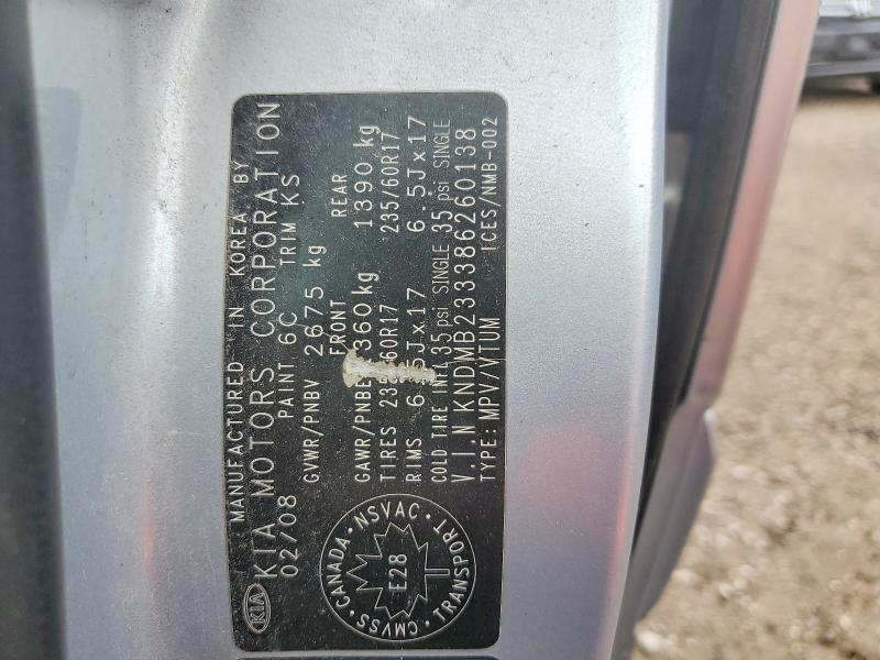 Продаж на аукціоні авто 2008 Kia Sedona, vin: KNDMB233386260138, номер лоту: 46180576