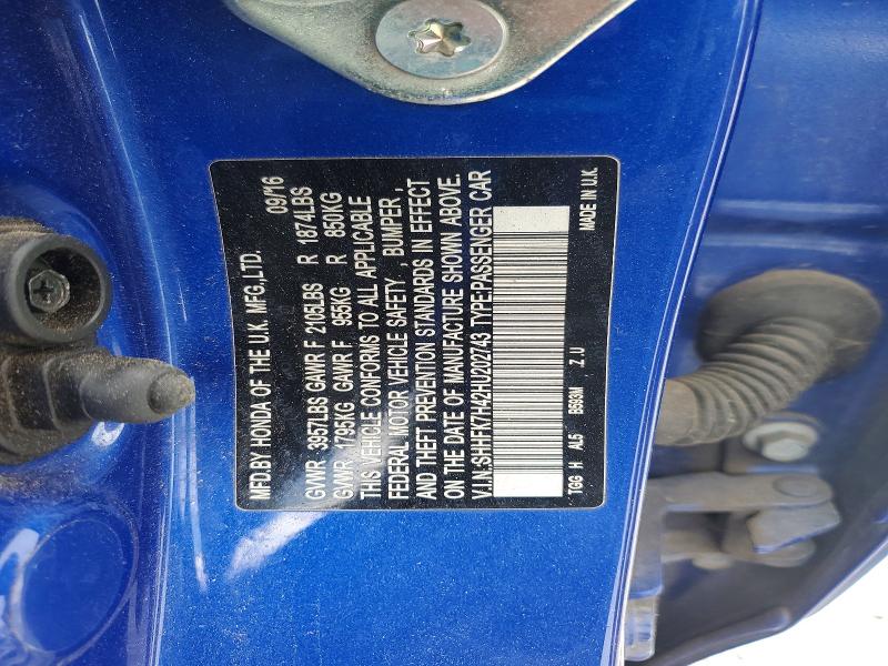2017 Honda Civic მანქანა იყიდება აუქციონზე, vin: SHHFK7H42HU202743, აუქციონის ნომერი: 51579166
