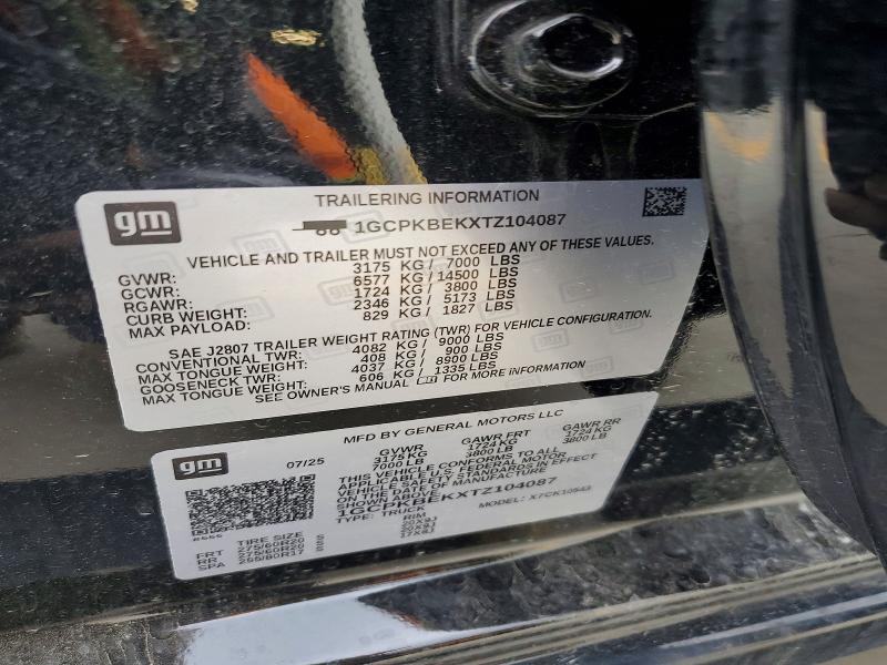 Продаж на аукціоні авто 2026 Chevrolet Silverado, vin: 1GCPKBEKXTZ104087, номер лоту: 49742096