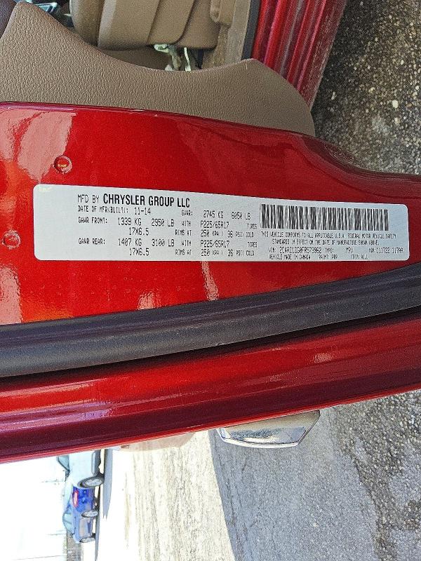 Aukcja sprzedaży 2015 Chrysler Town & Country, vin: 2C4RC1CG0FR573962, numer aukcji: 49377436