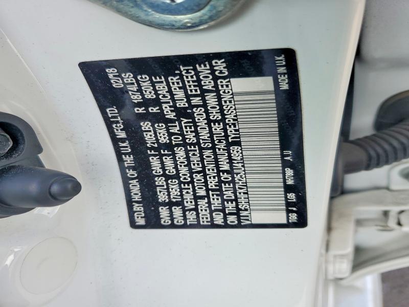 Aukcja sprzedaży 2018 Honda Civic, vin: SHHFK7H25JU414959, numer aukcji: 49150866