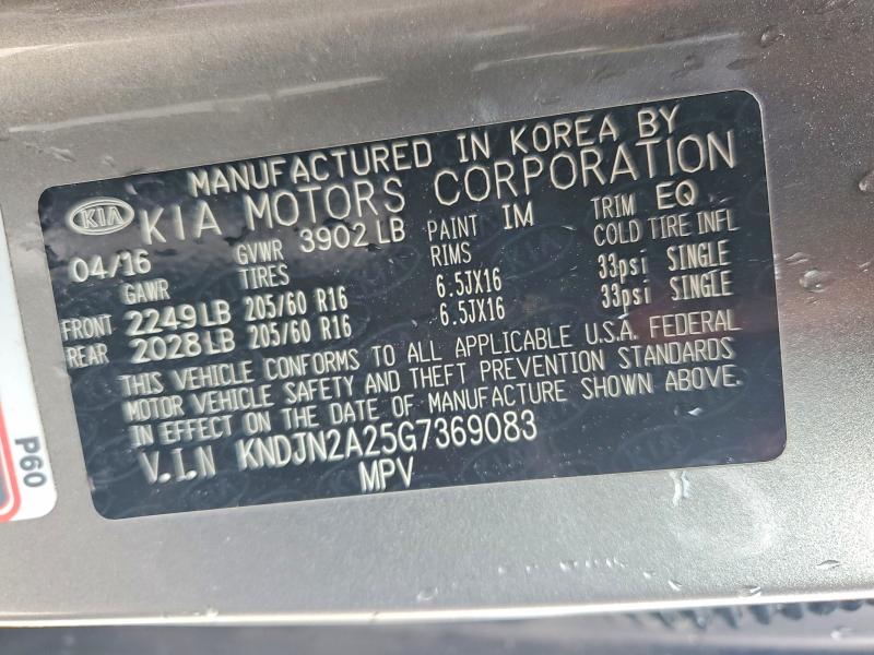 Продажа на аукционе авто 2016 Kia Soul, vin: KNDJN2A25G7369083, номер лота: 48614356