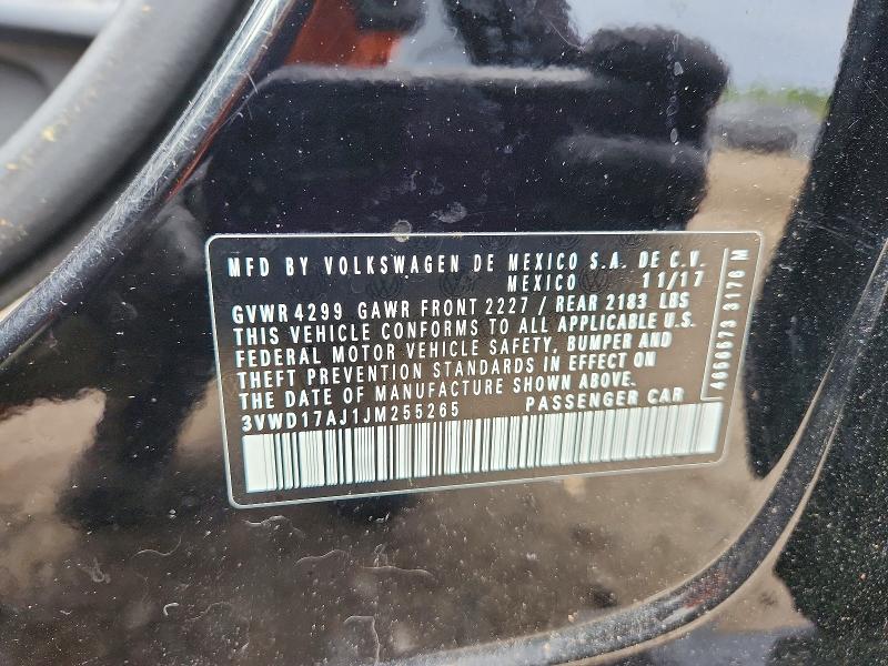 Aukcja sprzedaży 2018 Volkswagen Jetta, vin: 3VWD17AJ1JM255265, numer aukcji: 51414306
