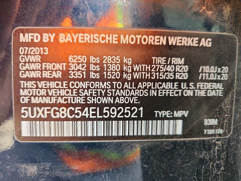 48609996 :رقم المزاد ، 5UXFG8C54EL592521 vin ، 2014 Bmw X6 مزاد بيع