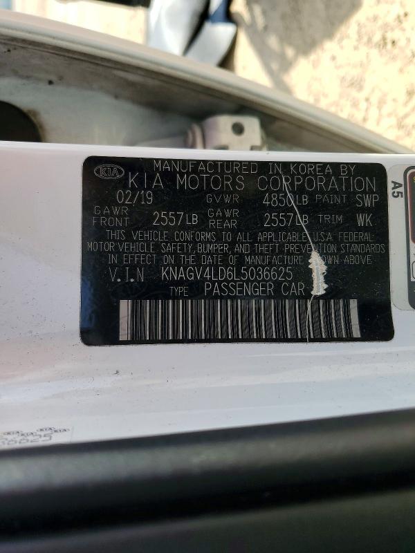Aukcja sprzedaży 2020 Kia Optima, vin: KNAGV4LD6L5036625, numer aukcji: 49980556