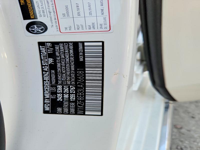 46910036 :رقم المزاد ، W1KZF8EB3LA766081 vin ، 2020 Mercedes-benz E مزاد بيع