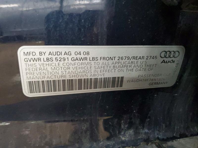 Продажа на аукционе авто 2008 Audi A6, vin: WAUDH74F78N132671, номер лота: 49626596