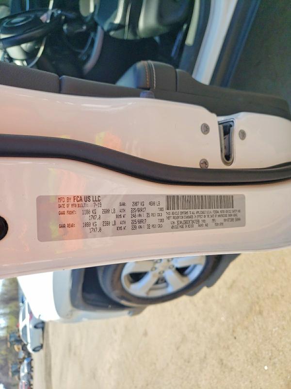 2019 Jeep Compass მანქანა იყიდება აუქციონზე, vin: 3C4NJDBB3KT847299, აუქციონის ნომერი: 49755146