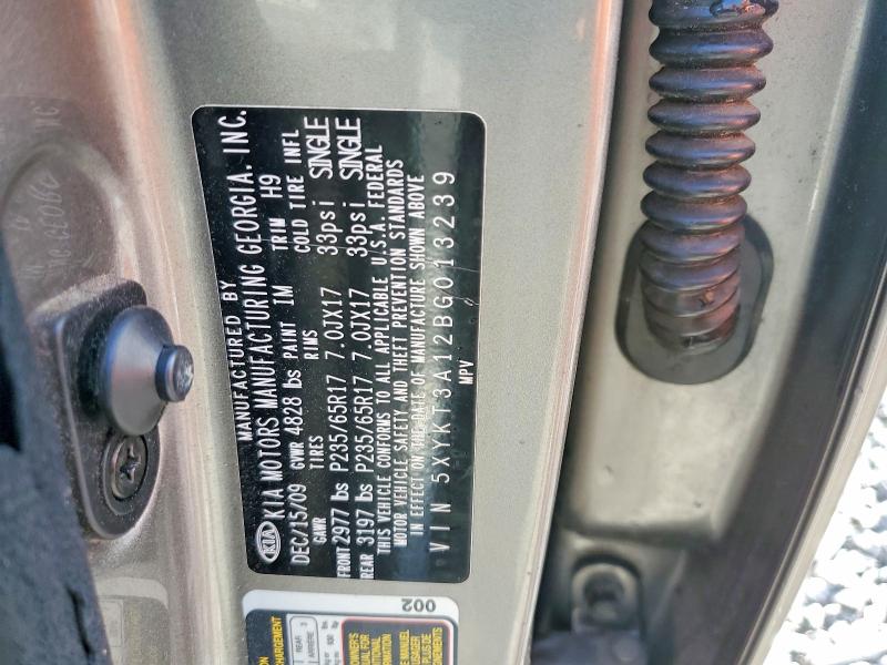 Aukcja sprzedaży 2011 Kia Sorento, vin: 5XYKT3A12BG013239, numer aukcji: 51419106