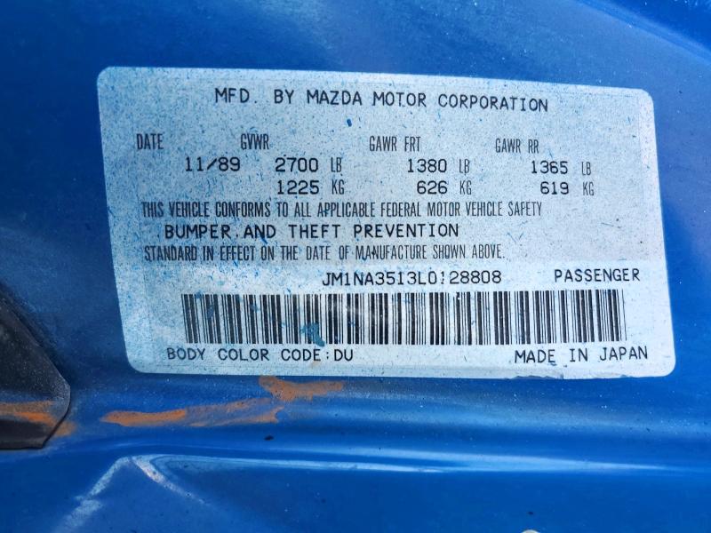 Auction sale of the 1990 Mazda Mx-5 Miata, vin: JM1NA3513L0128808, lot number: 48211456