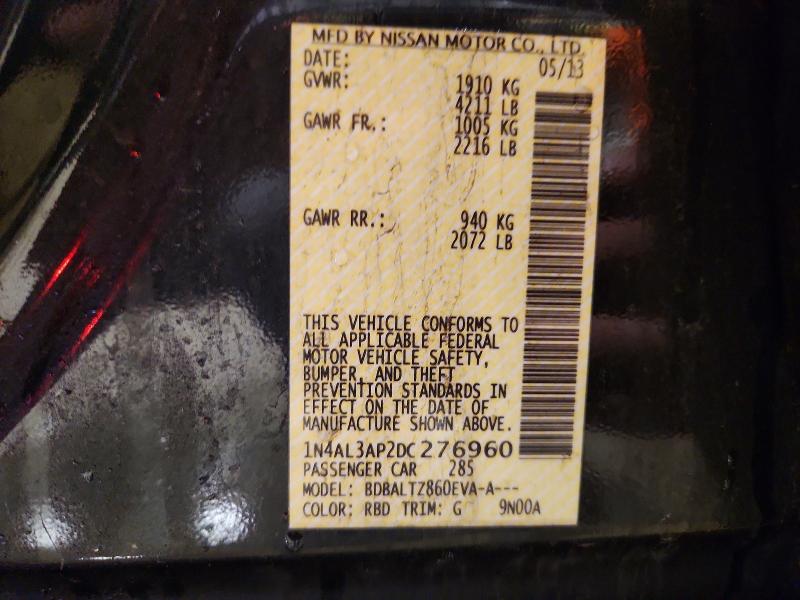 Aukcja sprzedaży 2013 Nissan Altima, vin: 1N4AL3AP2DC276960, numer aukcji: 51790686