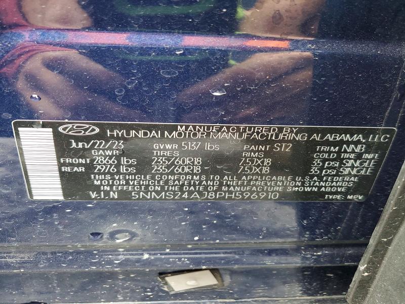 Продажа на аукционе авто 2023 Hyundai Santa Fe, vin: 5NMS24AJ8PH596910, номер лота: 51413086