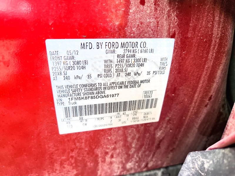 Aukcja sprzedaży 2013 Ford Explorer, vin: 1FM5K8F85DGA61977, numer aukcji: 49975646