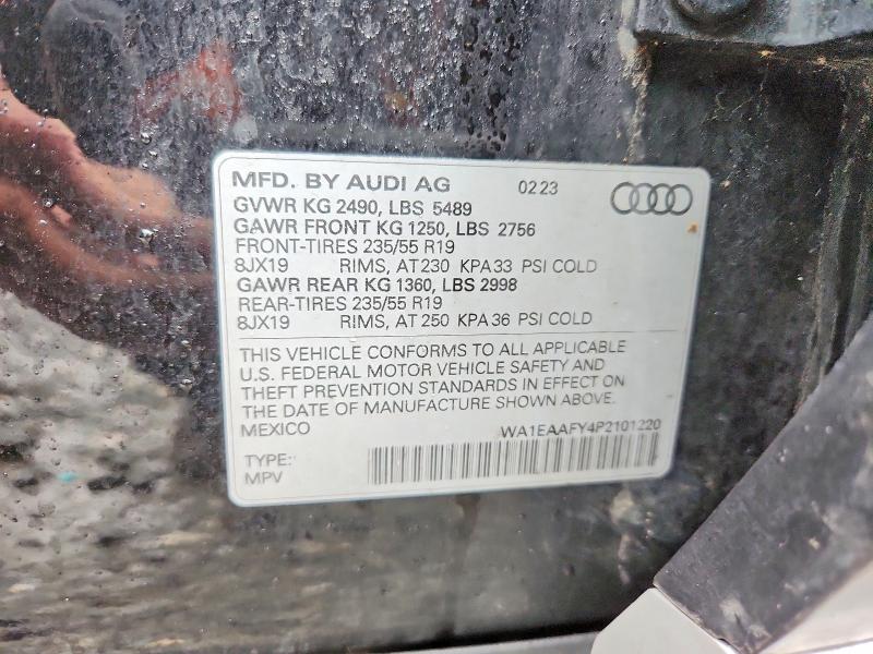 45806366 :رقم المزاد ، WA1EAAFY4P2101220 vin ، 2023 Audi Q5 مزاد بيع