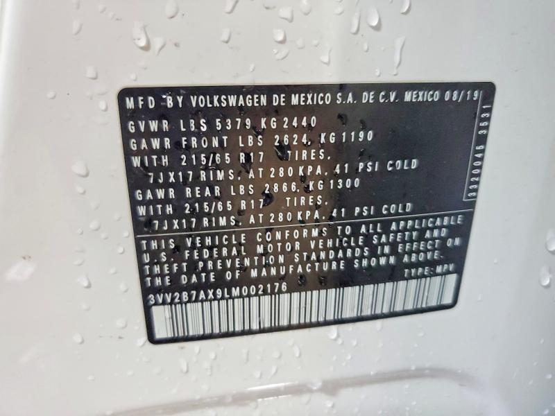Продажа на аукционе авто 2020 Volkswagen Tiguan, vin: 3VV2B7AX9LM002176, номер лота: 50178626