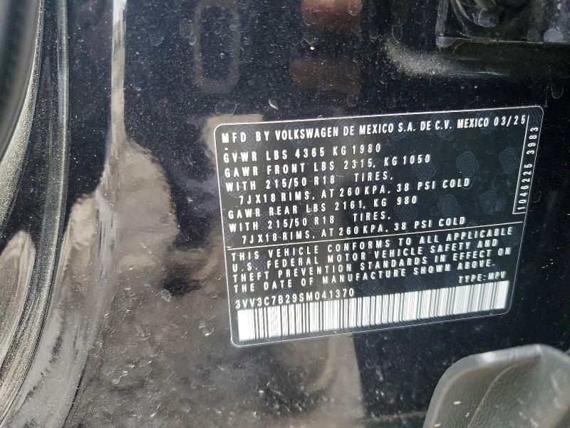 Aukcja sprzedaży 2025 Volkswagen Taos, vin: 3VV3C7B29SM041370, numer aukcji: 51455056