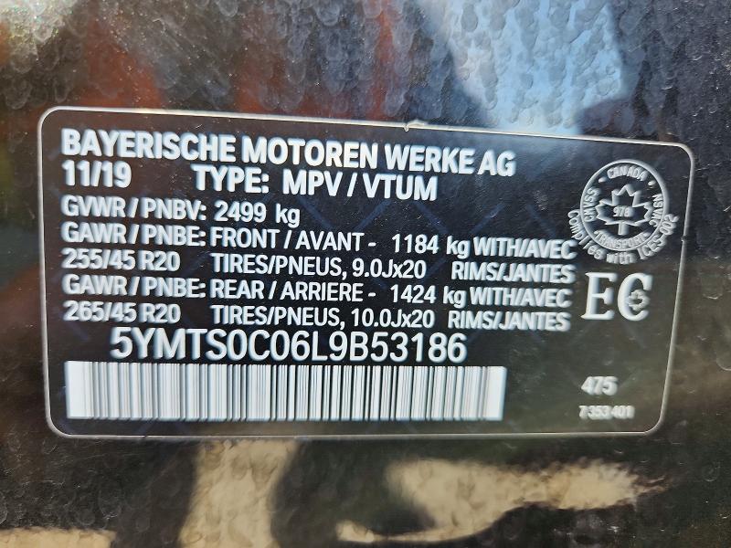 Продаж на аукціоні авто 2020 Bmw X3, vin: 5YMTS0C06L9B53186, номер лоту: 50731206