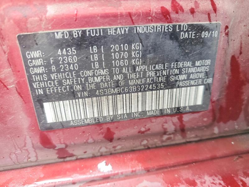 Продажа на аукционе авто 2011 Subaru Legacy, vin: 4S3BMBC63B3224535, номер лота: 49640846