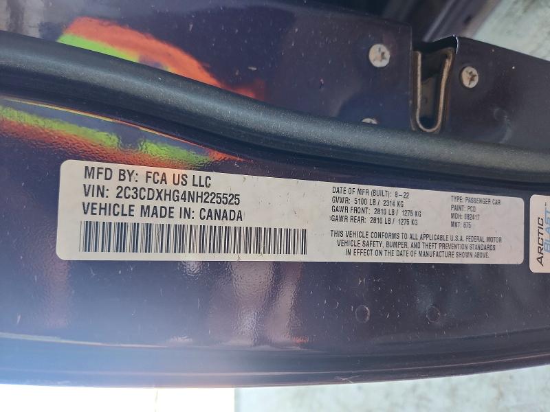 Продажа на аукционе авто 2022 Dodge Charger, vin: 2C3CDXHG4NH225525, номер лота: 47455776