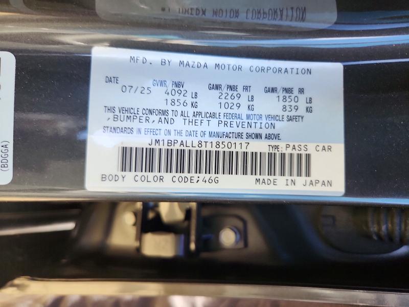 Aukcja sprzedaży 2026 Mazda 3, vin: JM1BPALL8T1850117, numer aukcji: 49597456