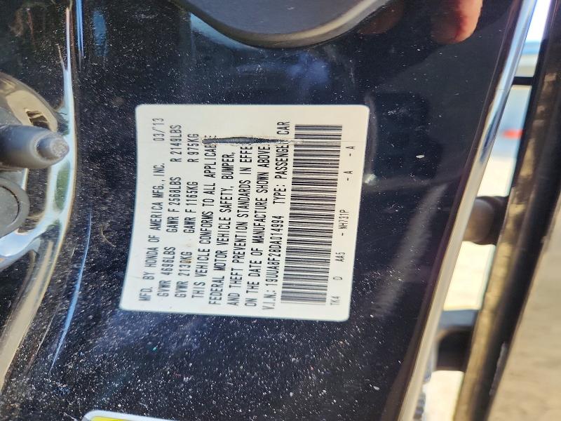 49772246 :رقم المزاد ، 19UUA8F28DA014994 vin ، 2013 Acura Tl مزاد بيع