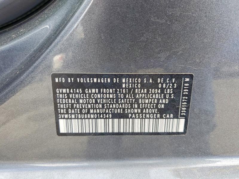 49746876 :رقم المزاد ، 3VW5M7BU8RM014349 vin ، 2024 Volkswagen Jetta مزاد بيع