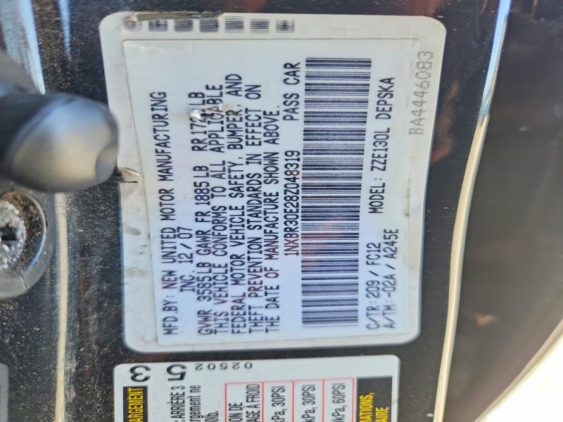 Auction sale of the 2008 Toyota Corolla, vin: 1NXBR30E28Z048319, lot number: 51461366