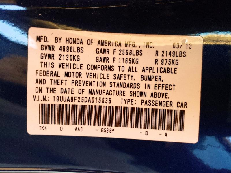 Aukcja sprzedaży 2013 Acura Tl, vin: 19UUA8F25DA015536, numer aukcji: 48798326