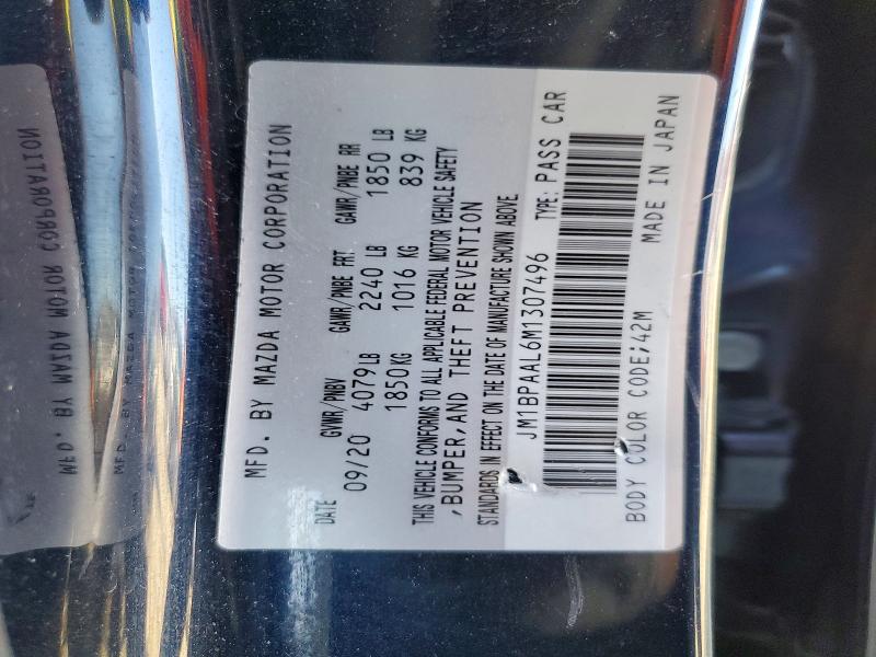 48440066 :رقم المزاد ، JM1BPAAL6M1307496 vin ، 2021 Mazda 3 مزاد بيع