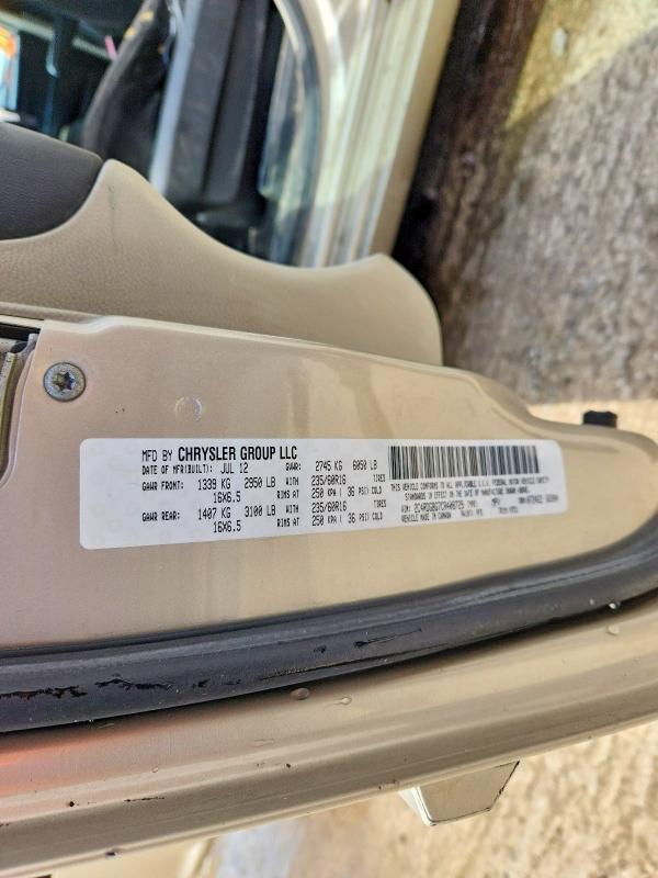 Продаж на аукціоні авто 2012 Dodge Grand Caravan, vin: 2C4RDGBG7CR408729, номер лоту: 50418726