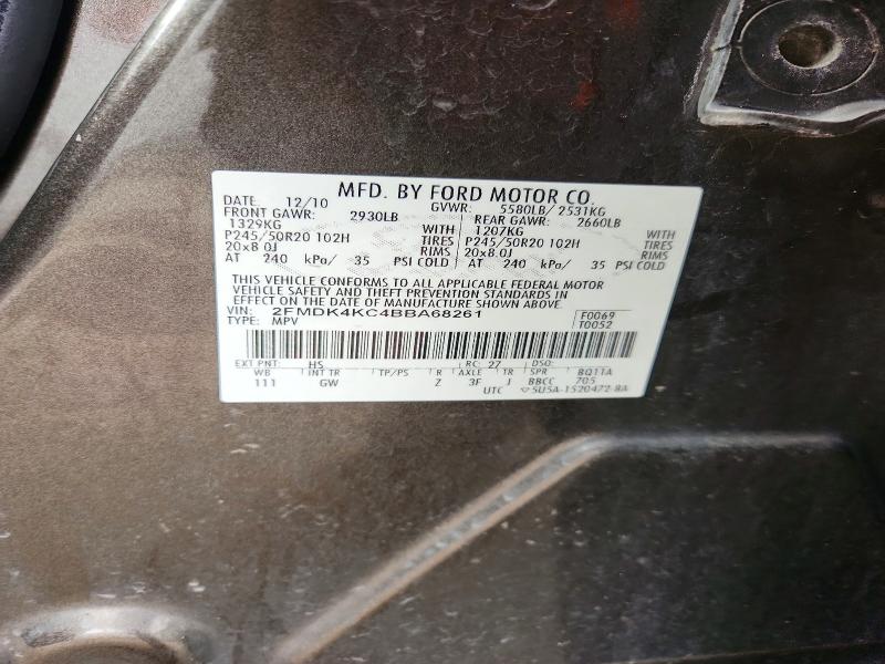 Продаж на аукціоні авто 2011 Ford Edge, vin: 2FMDK4KC4BBA68261, номер лоту: 51280846