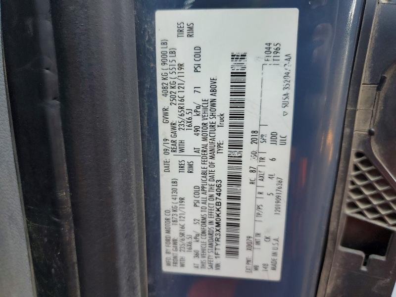 Aukcja sprzedaży 2019 Ford Transit, vin: 1FTYR3XM0KKB74063, numer aukcji: 48564536