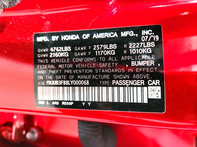 Продажа на аукционе авто 2020 Acura Tlx, vin: 19UUB3F88LY000068, номер лота: 51802796