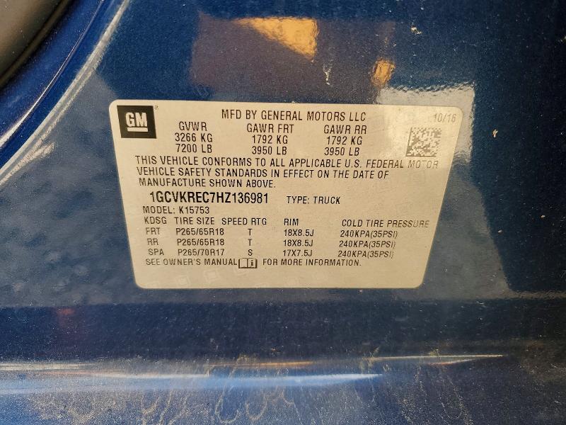 Продажа на аукционе авто 2017 Chevrolet Silverado, vin: 1GCVKREC7HZ136981, номер лота: 49079606