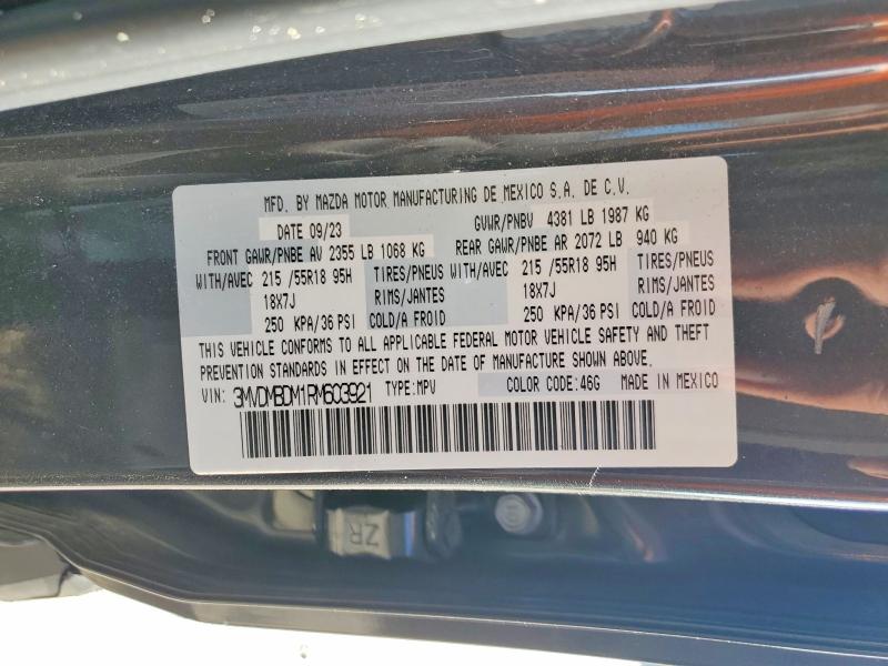 Продажа на аукционе авто 2024 Mazda Cx-30, vin: 3MVDMBDM1RM603921, номер лота: 50861566