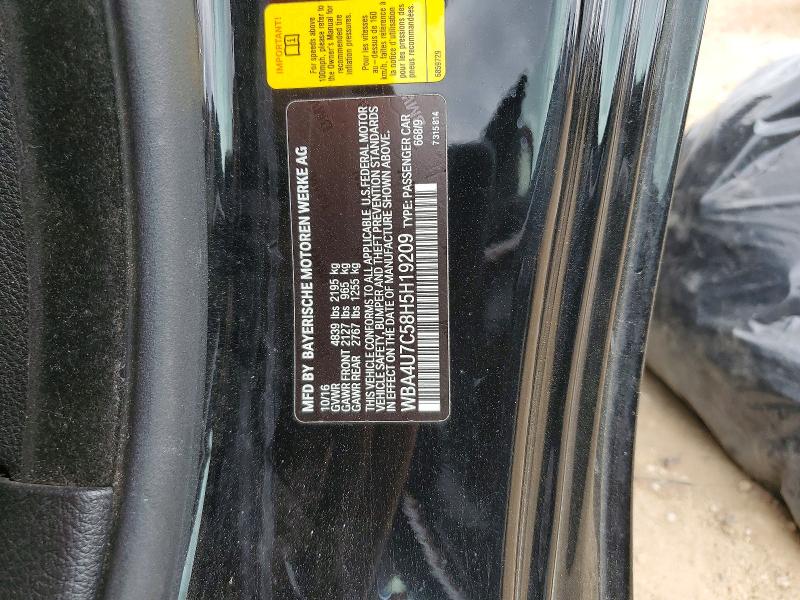 2017 Bmw Motorrad 430i მანქანა იყიდება აუქციონზე, vin: WBA4U7C58H5H19209, აუქციონის ნომერი: 49534986