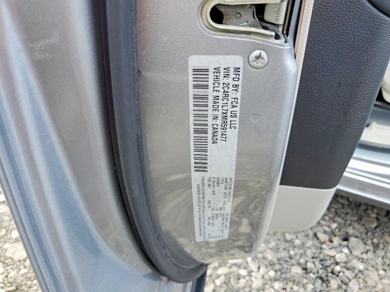 Auction sale of the 2021 Chrysler Pacifica, vin: 2C4RC1L7XMR591477, lot number: 52087986