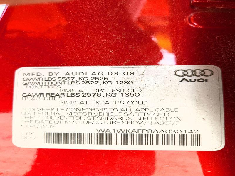 48616866 :رقم المزاد ، WA1WKAFP8AA030142 vin ، 2010 Audi Q5 مزاد بيع