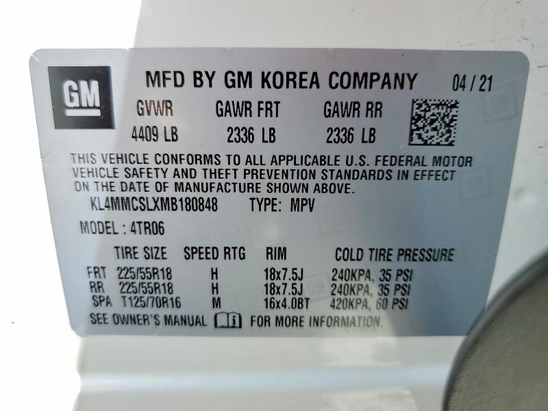 Aukcja sprzedaży 2021 Buick Encore Gx, vin: KL4MMCSLXMB180848, numer aukcji: 50799596