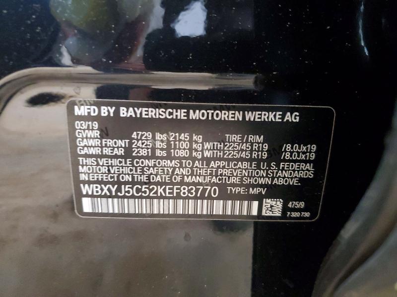 Продажа на аукционе авто 2019 Bmw X2, vin: WBXYJ5C52KEF83770, номер лота: 51630616