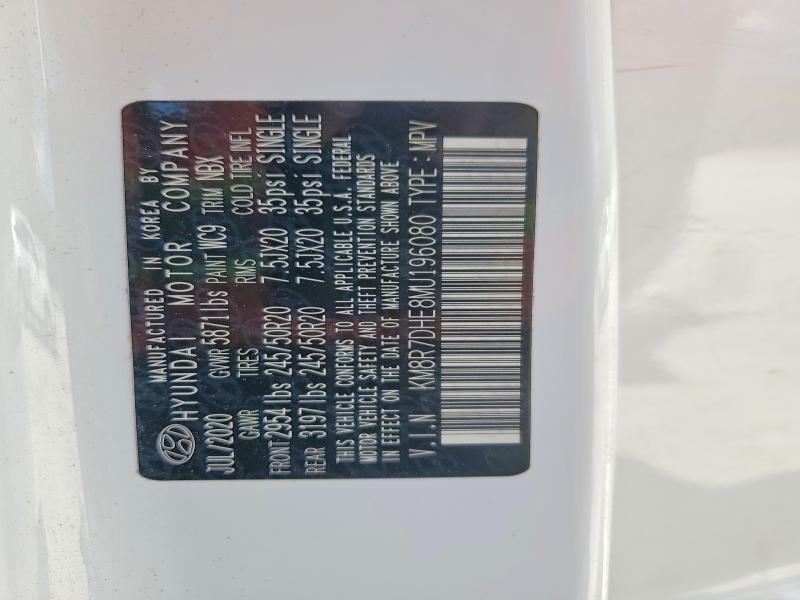 Aukcja sprzedaży 2021 Hyundai Palisade, vin: KM8R7DHE8MU196080, numer aukcji: 48496006